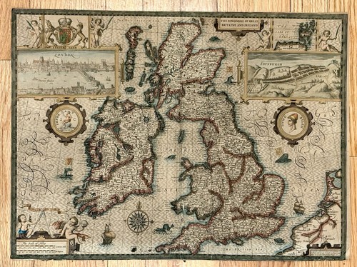 1611 john speed map - map, re