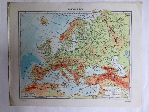 Cartina geografica vintage - ,