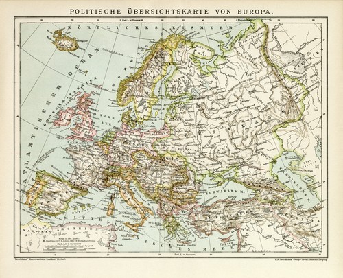 Europa mappa storica politica - europa,