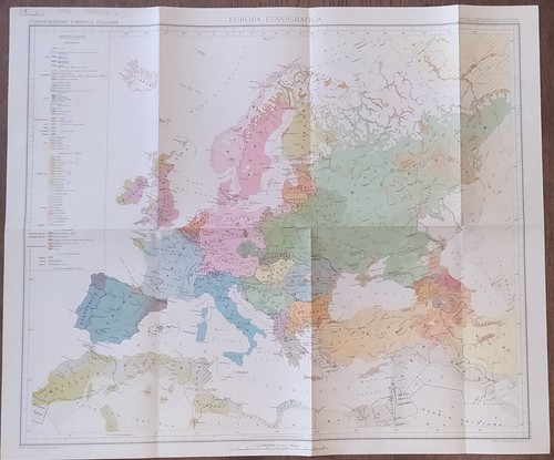 Cartina map europa - europa, etnografica